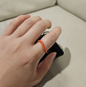 Mejuri Slim Enamel Dome Figure Ring